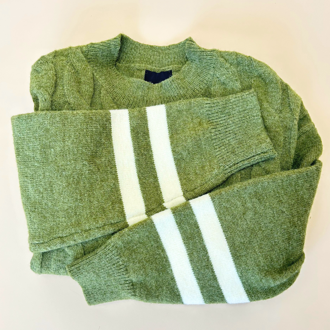 Cozy Cable Knit Sweater - Olive
