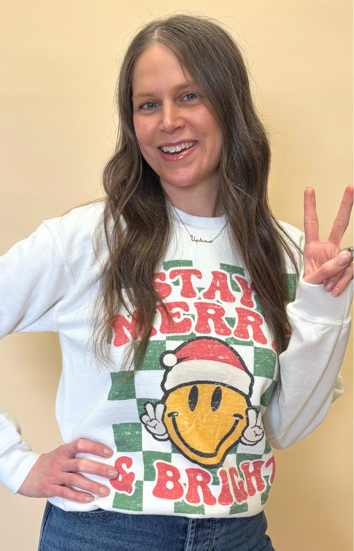 Stay Merry & Bright WKNDER Graphic Sweatshirt